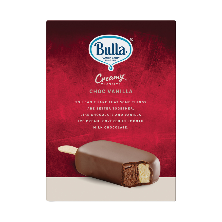 Bulla Creamy Classics Sticks Choc Vanilla Bulla 7365